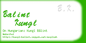 balint kungl business card